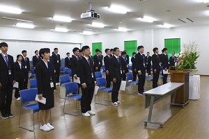 入社式の様子